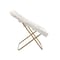Flash Furniture Archer 28-in Oversized Portable Faux Shearling Folding Saucer Chair, Ivory Faux Shearling/Gold Frme FV-FSC-027-IV-SGD-GG - alternate 4